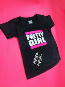 Pretty Girl (T-shirt and 2 Rhinstone hair clips)